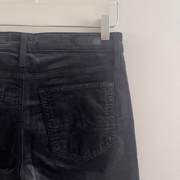 ADRIANO GOLDSCHMIED Farrah Velvet High Rise Skinny Jeans Sz 28 Black Designer AG - Picture 11 of 14